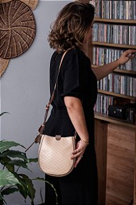 Bolsa Feminina Chenson Original - Luxury Monograma - Transversal - Bege 3485050