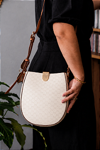 Bolsa Feminina Chenson Original - Luxury Monograma - Transversal - Off White 3485050