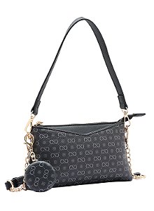 Bolsa Feminina Chenson Original - Elegance Luxo - Alça de Ombro - Preto 3485089