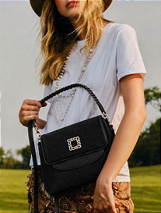Bolsa Feminina Chenson Original - Ferragem Deluxe - Alça de Mão - Preto 3485057
