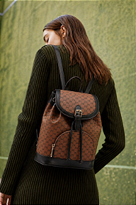 Mochila Feminina Chenson Original - Luxury Monograma - Café 8485045