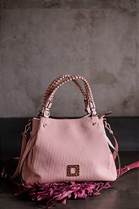 Bolsa Feminina Chenson Original - Ferragem Deluxe - Alça de Mão - Rosa 3485056