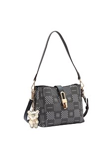 Bolsa Feminina Chenson Original - Elemento Gráfico - Alça de Ombro - Preto - 3485097