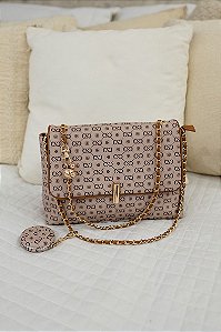 Bolsa Feminina Chenson Original - Elegance Luxo Versátil - Alça Tiracolo - Bege 3485086