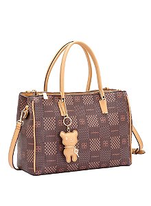 Bolsa Feminina Chenson Original - Elemento Gráfico - Alça de mão - Café - 3485093