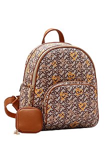 Mochila Feminina - Chenson Original - Classic Heart - Café 8484987