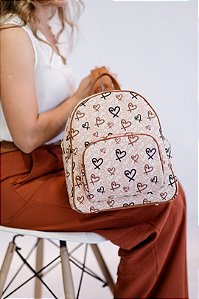 Mochila Feminina - Chenson Original - Classic Heart - Nude 8484987