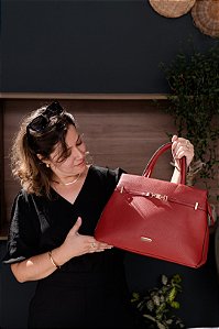 Bolsa feminina Alça de mão - Minimalista - Vinho - Chenson 3485019