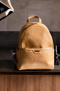 Mochila Feminina Chenson Original - Matelassê Diagonal - Amarelo 8484893