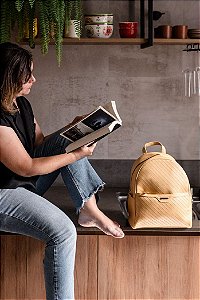 Mochila Feminina Chenson Original - Matelassê Diagonal - Amarelo 8484893