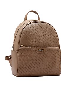 Mochila Feminina Chenson Original - Matelassê Diagonal - Natural 8484893