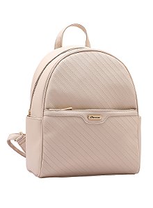 Mochila Feminina Chenson Original - Matelassê Diagonal - Bege 8484893