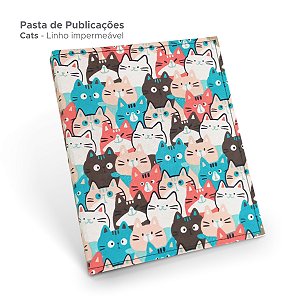 Pasta de Publicações - Linho Impermeável - Cats