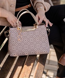 Bolsa Feminina Chenson Original - Classic Cristal - Alça de Mão - Natural  3485357