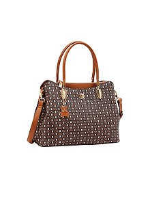 Bolsa Feminina Chenson Original - Monograma Baby Urso - Alça de Mão - Café  3485367