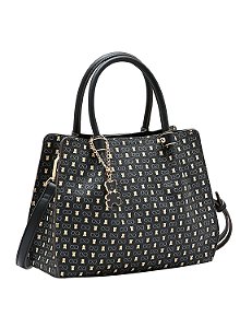 Bolsa Feminina Chenson Original - Monograma Baby Urso - Alça de Mão - Preto  3485371