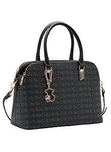 Bolsa Feminina Chenson Original - Cristal Monograma Coração - Alça de Mão - Preto 3485396