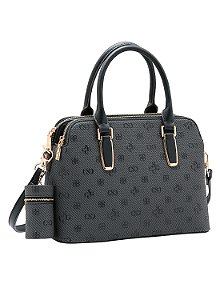 Bolsa Feminina Chenson Original - Monograma Atemporal - Alça de Mão  - Preto 3485419