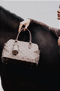 Bolsa Feminina Chenson Original - Monograma Atemporal - Alça de Mão  - Café 3485419