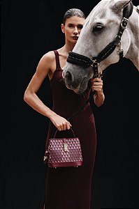 Bolsa Feminina Chenson Original - Monograma tridimensional - Alça de Mão  - Vinho 3485424
