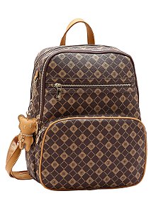 Mochila Feminina Chenson Original - Elemento Grafico - Café - 8485383