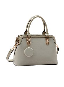 Bolsa Feminina Chenson Original - Relevo Monograma - Alça de Mão  - Nude 3485432