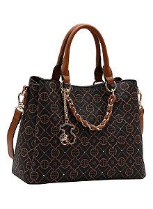 Bolsa Feminina Chenson Original - Classic Cristal - Alça de Mão - Café  3485356