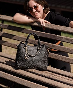Bolsa Feminina Chenson Original - Classic Cristal - Alça de Mão - Preto  3485356