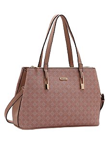 Bolsa Elemento Gráfico Casual - Ombro - Rosê - Chenson 3485285