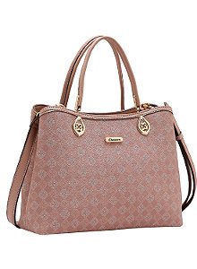 Bolsa Elemento Gráfico Casual - Alça de Mão - Rosê - Chenson 3485287