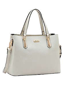 Bolsa Clássico Soft Chic - Alça de Mão - Bege - Chenson 3485310