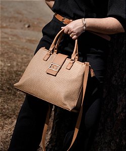 Bolsa Elegance - Alça de Mão - Bege - Chenson 3485321