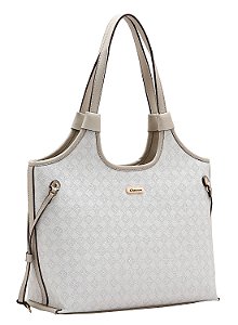 Bolsa Elemento Gráfico Casual - Alça de Ombro - Nude - Chenson 3485291