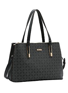 Bolsa Elemento Gráfico Casual - Ombro - Preto - Chenson 3485285