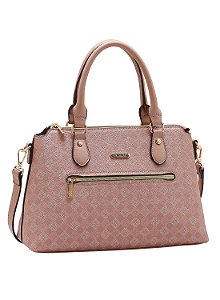 Bolsa Elemento Gráfico Casual - Alça de Mão - Rosê - Chenson 3485288