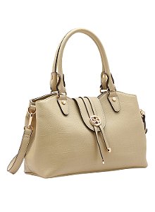 Bolsa Mini Croco - Alça de Mão - Natural - Chenson Original 3485239