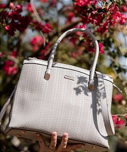 Bolsa Mini Tramas - Alça de Mão - Cinza - Chenson 3485330