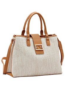 Bolsa Elegance - Alça de Mão - Off White - Chenson 3485321