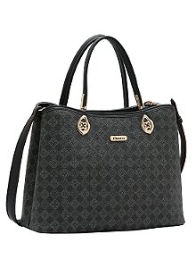 Bolsa Elemento Gráfico Casual - Alça de Mão - Preto - Chenson 3485287