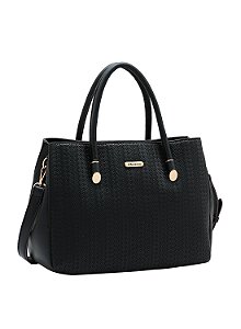 Bolsa Mini Tramas - Alça de Mão - Preto - Chenson 3485330