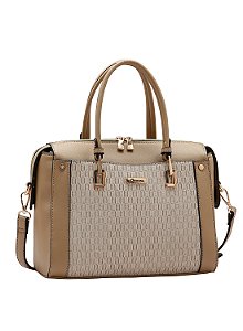 Bolsa Textura Chic - Alça de Mão - Bege - Chenson 3485301