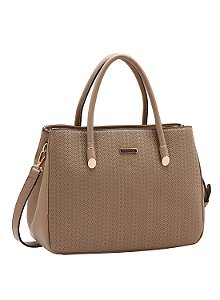 Bolsa Mini Tramas - Alça de Mão - Marrom - Chenson 3485330