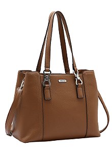Bolsa Textura Delicada - Alça de Ombro - Café - Chenson 3485327