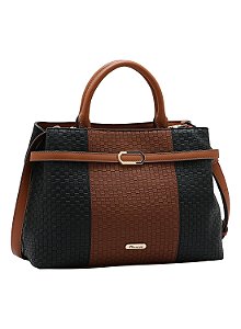 Bolsa Duo Colors - Alça dupla - Preto - Chenson Original 3485263