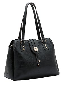 Bolsa Mini Croco - Ombro - Preto - Chenson Original 3485238