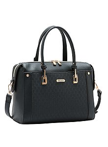 Bolsa Textura Chic - Alça de Mão - Preto - Chenson 3485301