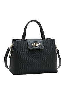 Bolsa clássica Mini Texturas - Alça de Mão - Chenson 3485673 - Preto
