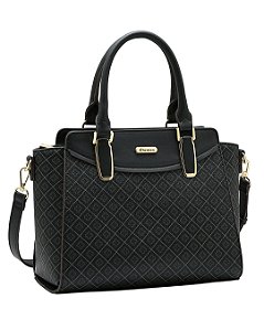 Bolsa Elemento Gráfico - Alça de Mão - Chenson 3485610 - Preto