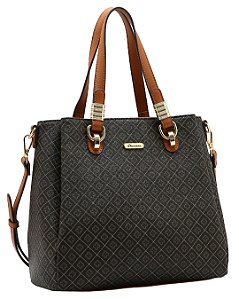 Bolsa Elemento Gráfico - Alça de Mão - Chenson 3485611 - Café