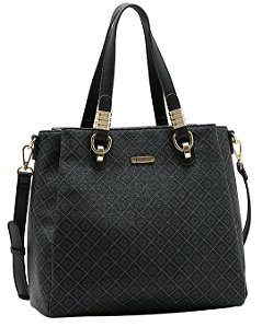 Bolsa Elemento Gráfico - Alça de Mão - Chenson 3485611 - Preto